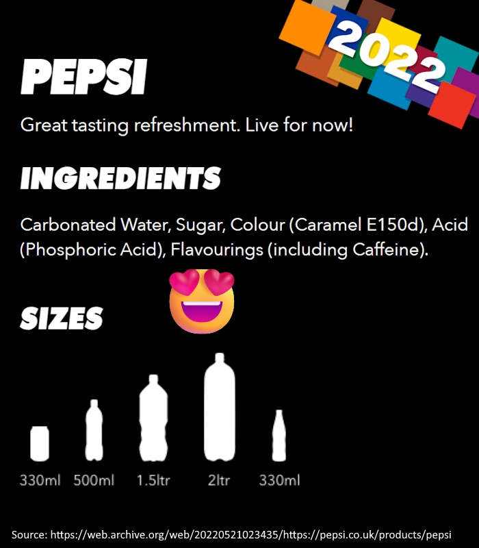 molmutius's tweet photo. UK     Pepsi 2022😍       vs.       "Pepsi" 2026 🤮

#WeWantProperPop #DropTheSugarTax https://t.co/ZXP21Uz1t7