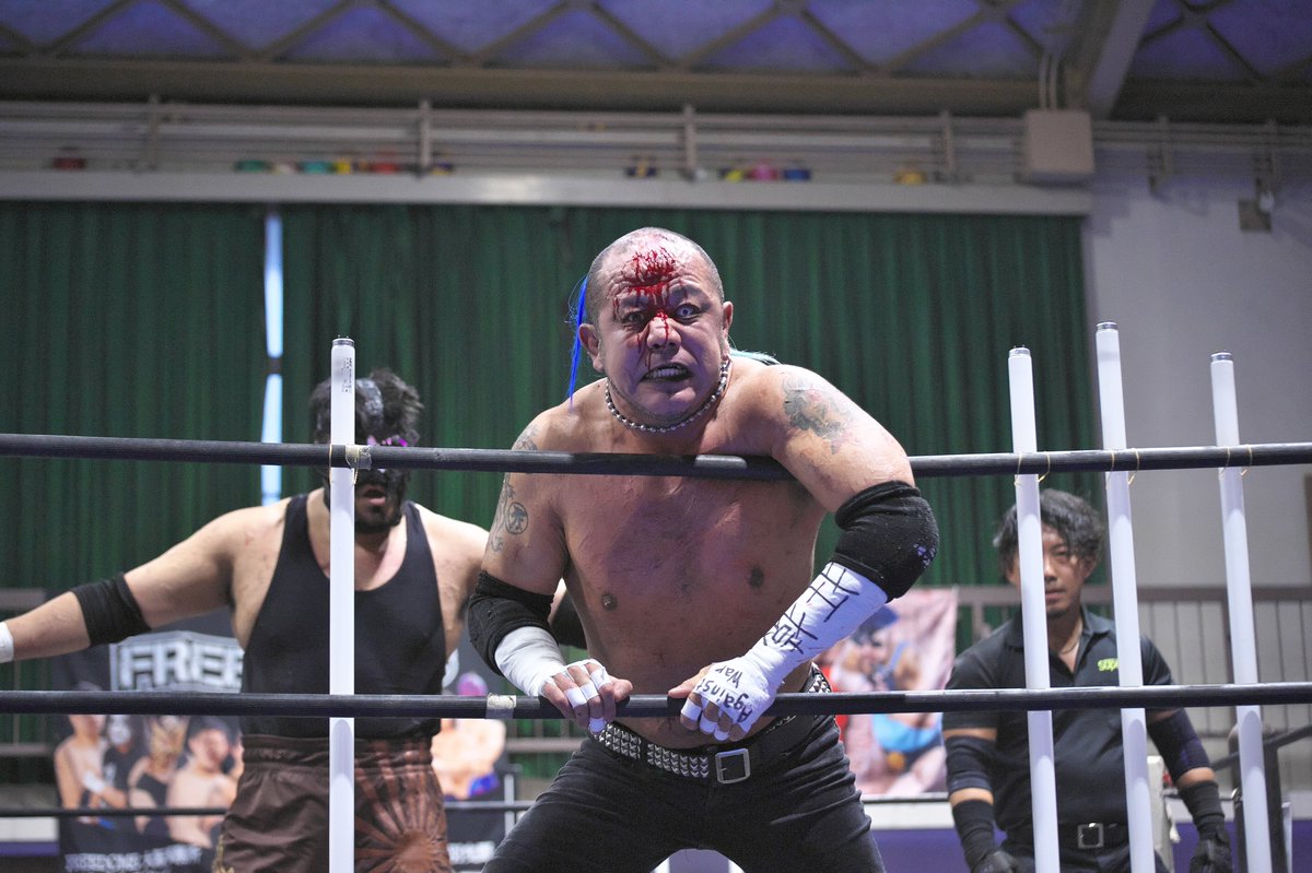 mukkisan's tweet photo. 葛西純選手。屁のツッパリはいらんですよフェイス。

2026.7/5 『デスマッチカーニバル大阪2026』大阪・アクティブスクウェア大東大会
#pw_freedoms https://t.co/b6tZuJcWVU