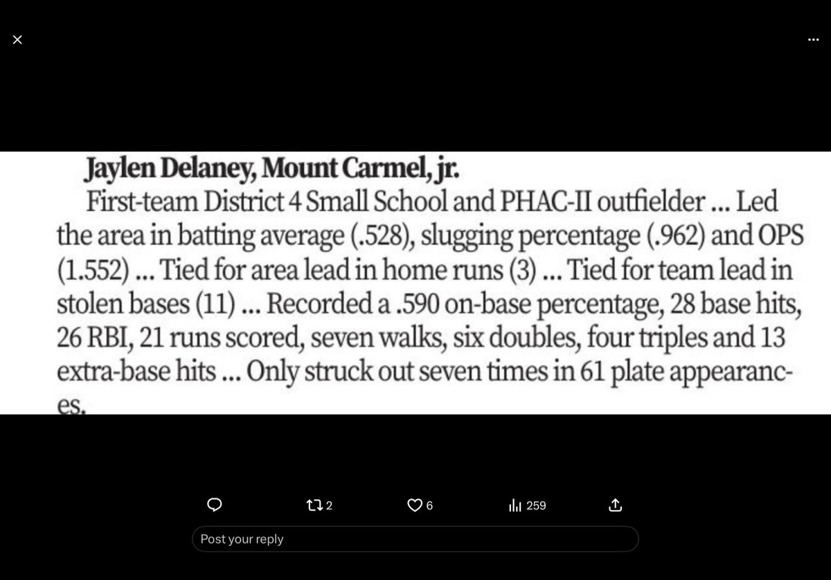 jdelaney7's tweet photo. Another proud day for our family! 1st team All State selection in baseball to go along with 2 All State selections in football.
College Coaches, don't overlook this guy!
Congrats Jaylen, keep working hard! @JaylenDelaney
@JoeMento @MCATornadoBASE @CoachJDarrah @JK_SpeedKillz https://t.co/KZfCMFSEne