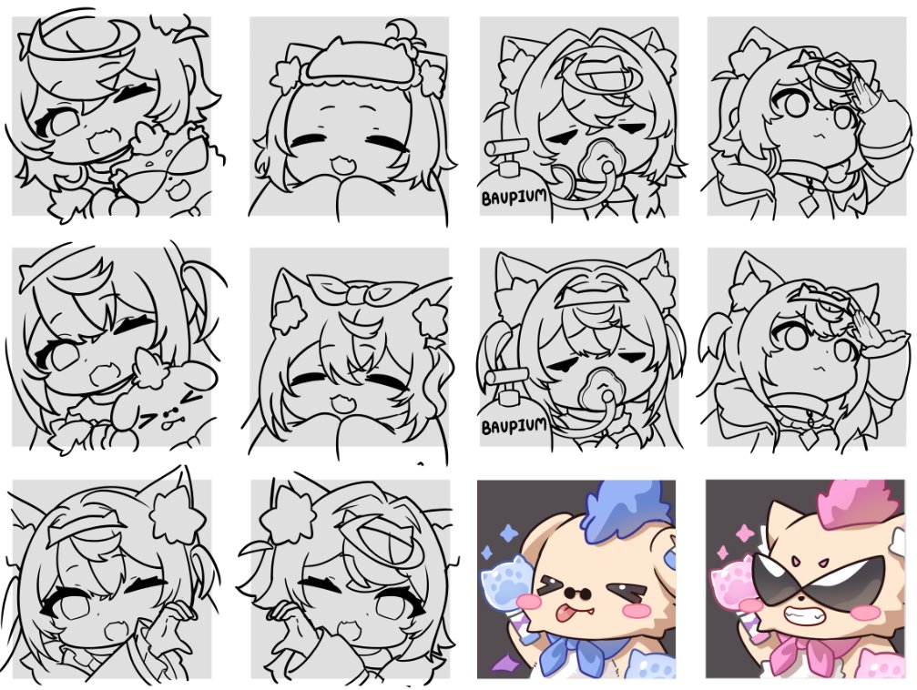 Sobbi11's tweet photo. only 11 ruffians cheering?! make sure u grab these 🔥 I'd like to see many ruffians using my art it makes me happy! I am adding them to this emote pack too https://t.co/XBo2SAn6Un