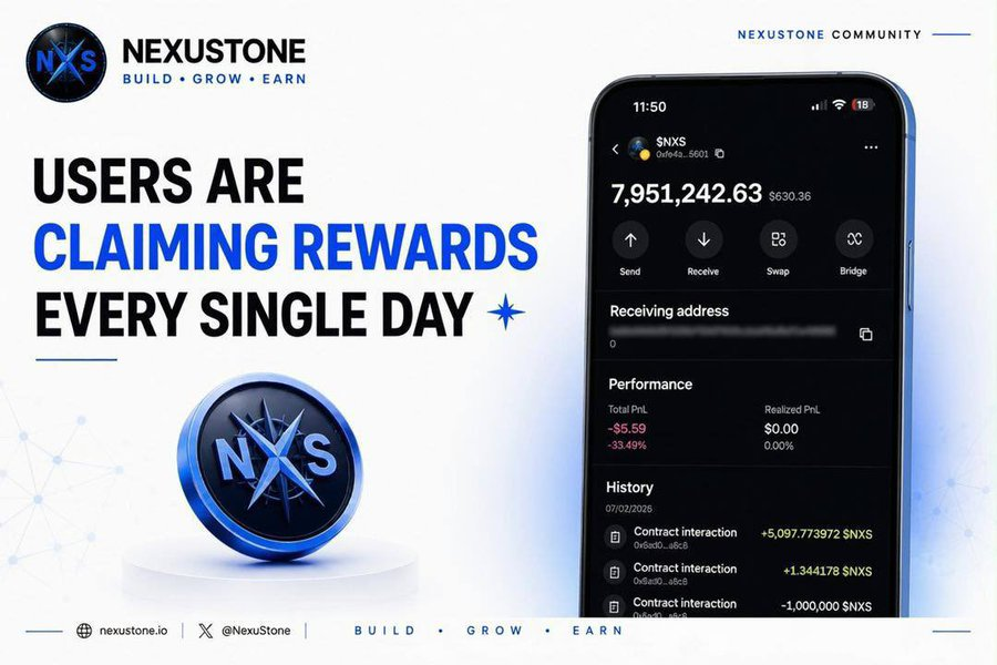 Cryptokasogon's tweet photo. Everyone is chasing the next 1000x.

Almost nobody is paying attention to cash-flow narratives.

That's why I'm watching $NXS.

Instead of another token promising "utility," this ecosystem is built around rewarding users in BNB.

Think about that.

🔹 AI Trading Agent
🔹 CEX + DEX Trading
🔹 BNB Reward Mechanism
🔹 Up to 30% APR Staking
🔹 5-Level Referral Program

How to buy $NXS:
1) Load your wallet with BNB.

2) Visit:
https://t.co/lhH5o9N5pf

2) Connect your wallet.

3) Enter the amount of BNB you want to swap.

4) Approve the transaction.

5) Receive your $NXS tokens.

6) (Optional) Stake for up to 30% APR.

7) (Optional) Invite others through your referral link to earn eligible BNB rewards and it could be withdrwan instantly .

The best opportunities rarely look crowded.

By the time your timeline is full of people talking about it...
...you're usually late.

DYOR.