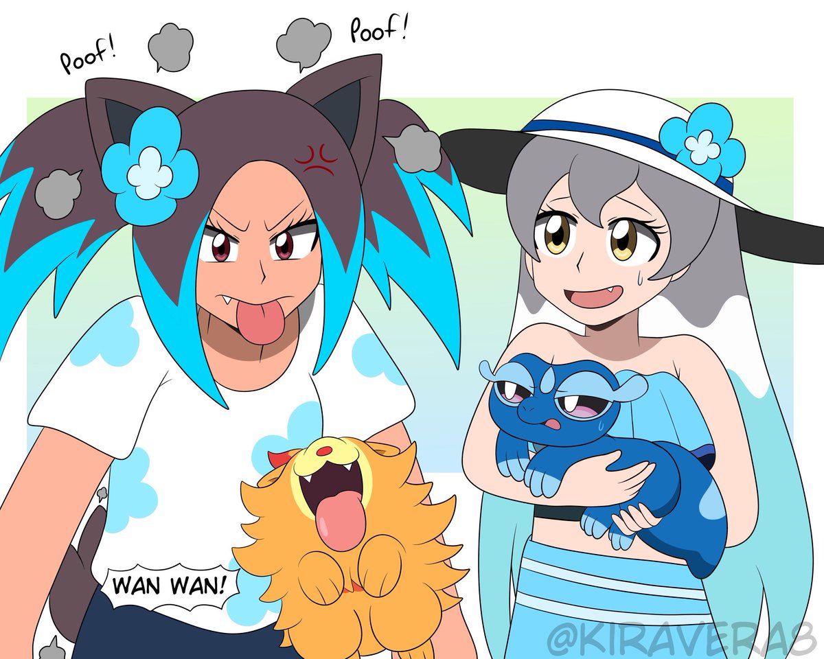 kiravera8's tweet photo. wiwa zors and their new buds (sorta) #PokemonWindsWaves https://t.co/6nX7GKFgw2