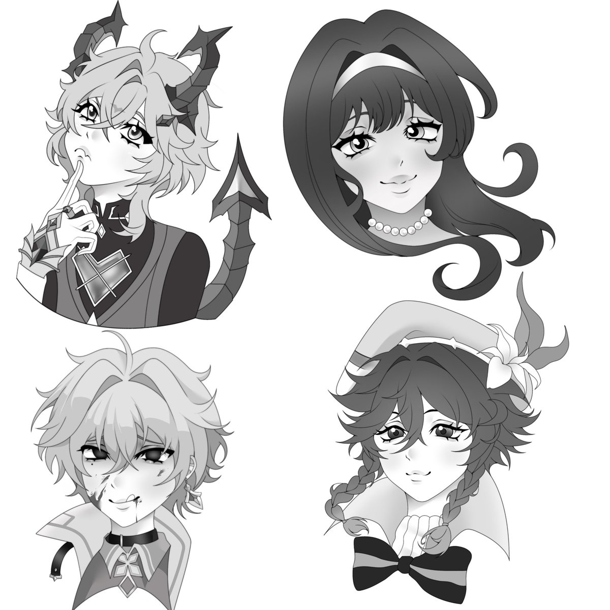 lacyvamps's tweet photo. Genshin doodles + OC #genshinimpact https://t.co/eCEHBzQAOK