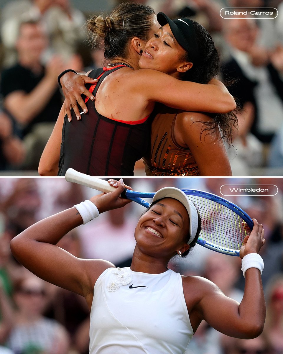 rolandgarros's tweet photo. Sweet revenge 🌱

@naomiosaka reverses the Roland-Garros result against Sabalenka to become a Wimbledon quarter-finalist! https://t.co/f7gj1IUEbE