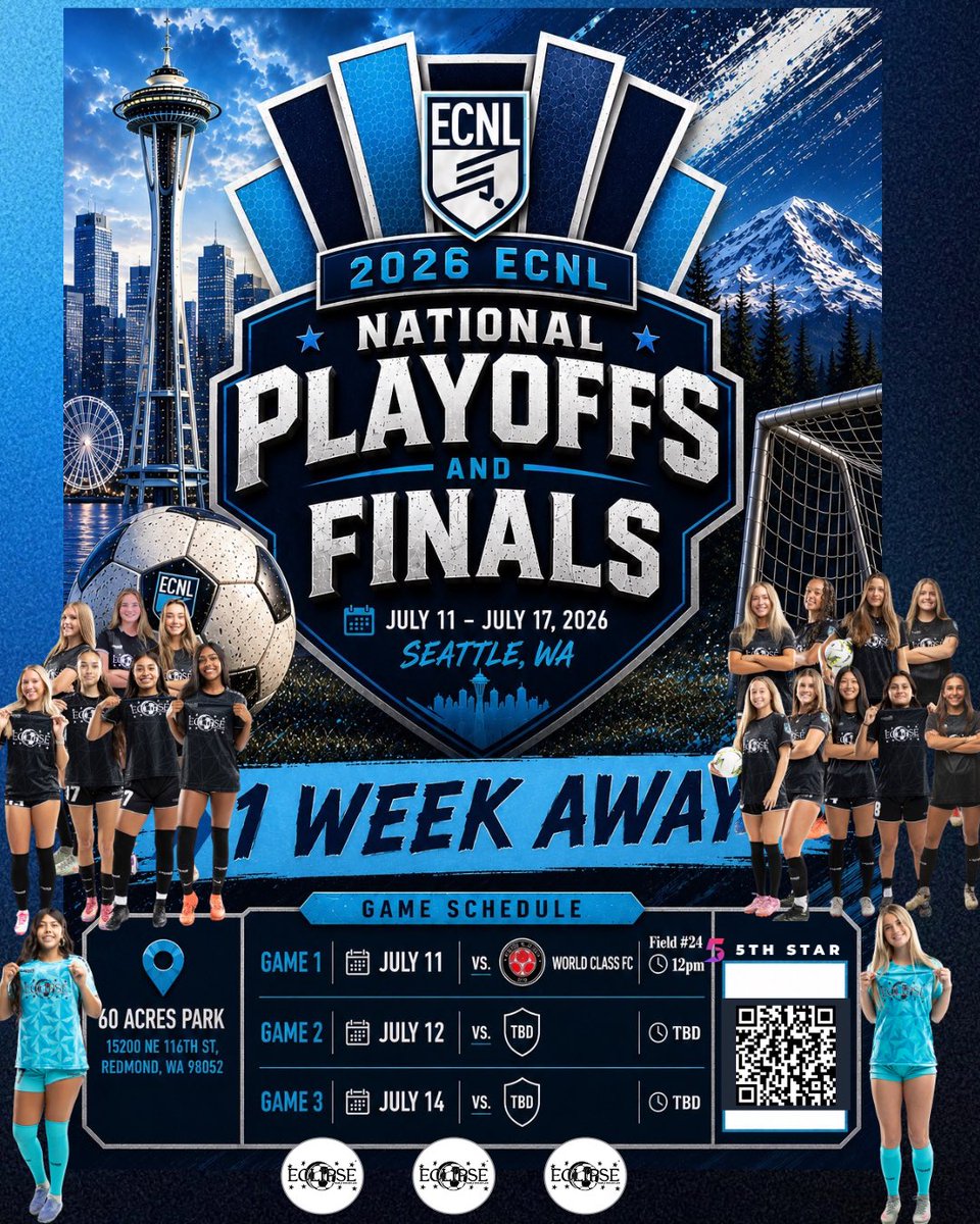 2009EclipseEcnl's tweet photo. One week away! @ecnlgirls @EclipseSelectSC https://t.co/OLg4jqT1HR