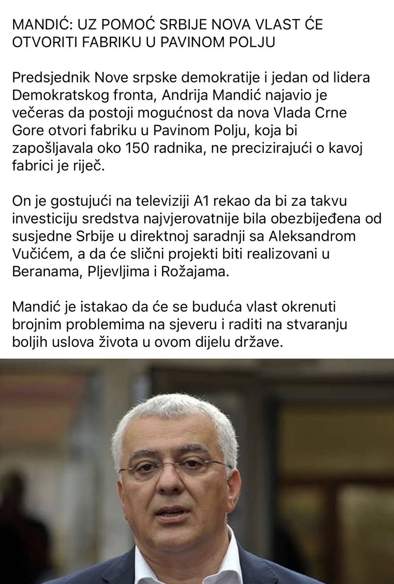 D_Mustajbasic's tweet photo. @KonteZanovic Zar nije došao da otvori fabriku 🤡 https://t.co/85HV7d64uj