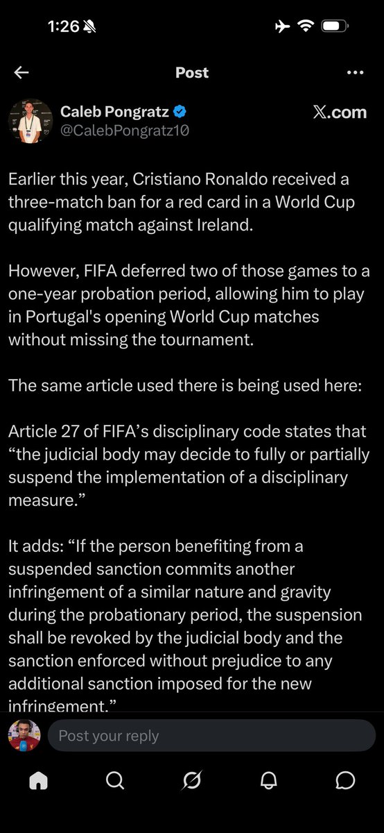 NotSandyLeon's tweet photo. @rizzu787 @piersmorgan Same thing happened to CR7🤷🏻‍♂️ https://t.co/m1ZBeZNfcy