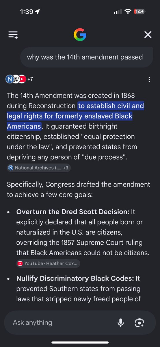 cgburton77's tweet photo. Birthright citizenship was created only for Black Americans and nobody else. https://t.co/dzV9SL2Z7p