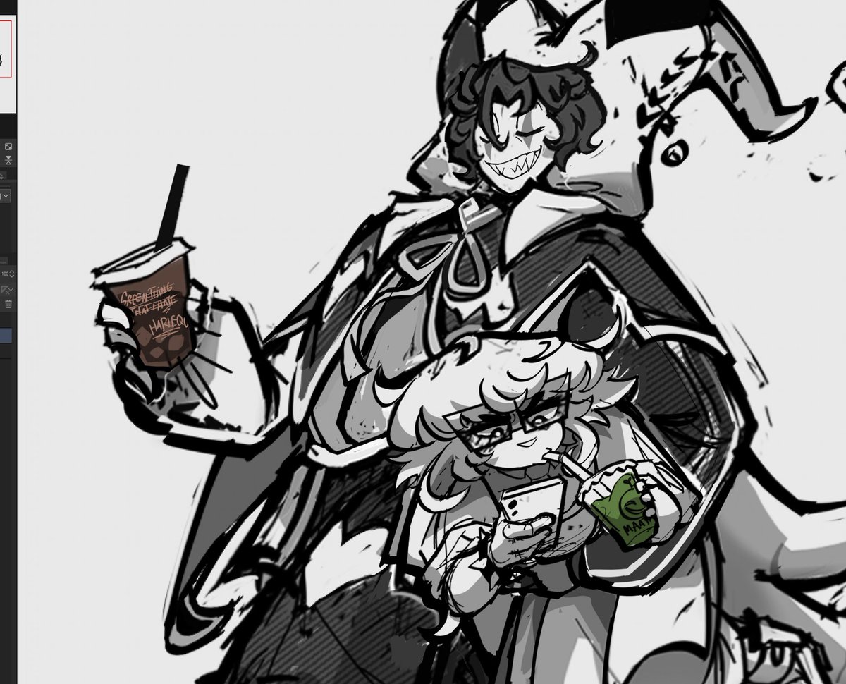 NyanaKnifegal's tweet photo. Ok first time on him, but Pierrot's actually fun to draw. Also changed my pose, I need my own drink :>> https://t.co/RyiyDKUGOI