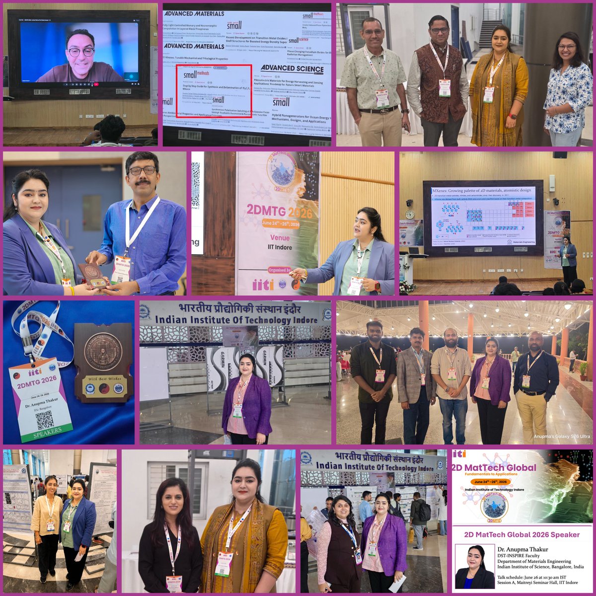 anupmathakur92's tweet photo. Great experience at #2DMatTechGlobal2026, organized by @IITIOfficial, UGC-DAE CSR, and RRCAT!
It was #wonderful to #reconnect with #colleagues, meet leading #experts, explore new #collaborations, and interact with #Editors from @SpringerNature & @Wiley_Chemistry.
@iiscbangalore https://t.co/xps0tOmCGn