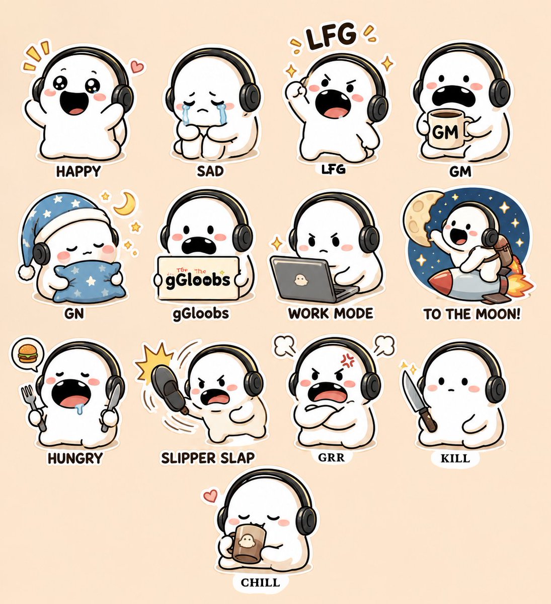 NFTrhia's tweet photo. A little Gloobs cuteness where every crypto mood in one sticker sheet will be popping in your timeline. ✨

Which one's your favorite?

@TheGloobs 
#GloobsArtWeek https://t.co/kj5YFJxUXA