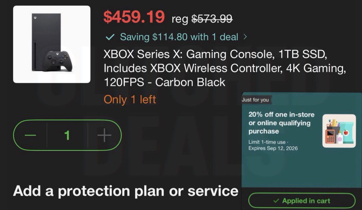 GlitchedDeals's tweet photo. XBOX SERIES X HACK FOR STUDENTS AND TEACHERS

$573.99 console dropping to $459.19 at Target with 20% off code

https://t.co/XcnZios87d

Verify your status through Target Circle to trigger the discount

Console is on the eligible list, Nintendo and PS excluded, pickup only #ad https://t.co/KSxE8Cbsis