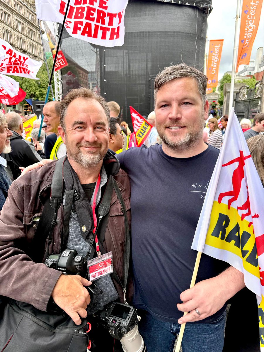 PreciousLifeCom's tweet photo. Irish actor and screenwriter John Connors joined pro-life supporters from across Ireland at the Rally for Life, Liberty & Faith in Belfast yesterday.

Thank you to John and Danielle, for standing alongside those who believe that every life has value and that no mother should have to choose between her future and her child.

Photo Credit Aaron Doherty 

#StandUpForLifeLibertyAndFaith #RallyforLife #WhyWeMarch