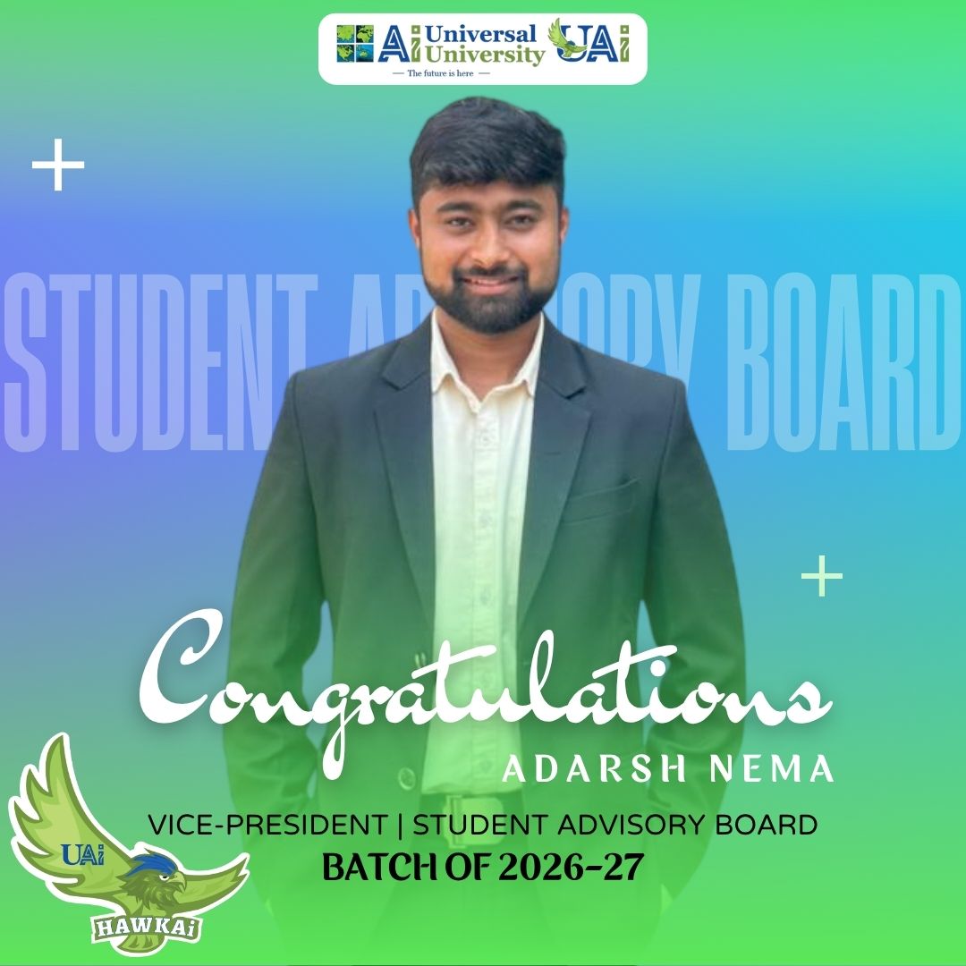 universalaiuniv's tweet photo. Congratulations to the Student Advisory Board 2026–27!
Wishing Utkarsh Shukla, Adarsh Nema, Purba Akuria, Armeen Shaikh & Shravani Karanjkar every success as they lead, inspire and shape the student experience at Universal Ai University.
#StudentLeadership #UniversalAi (1/2) https://t.co/4AeH2aVHes