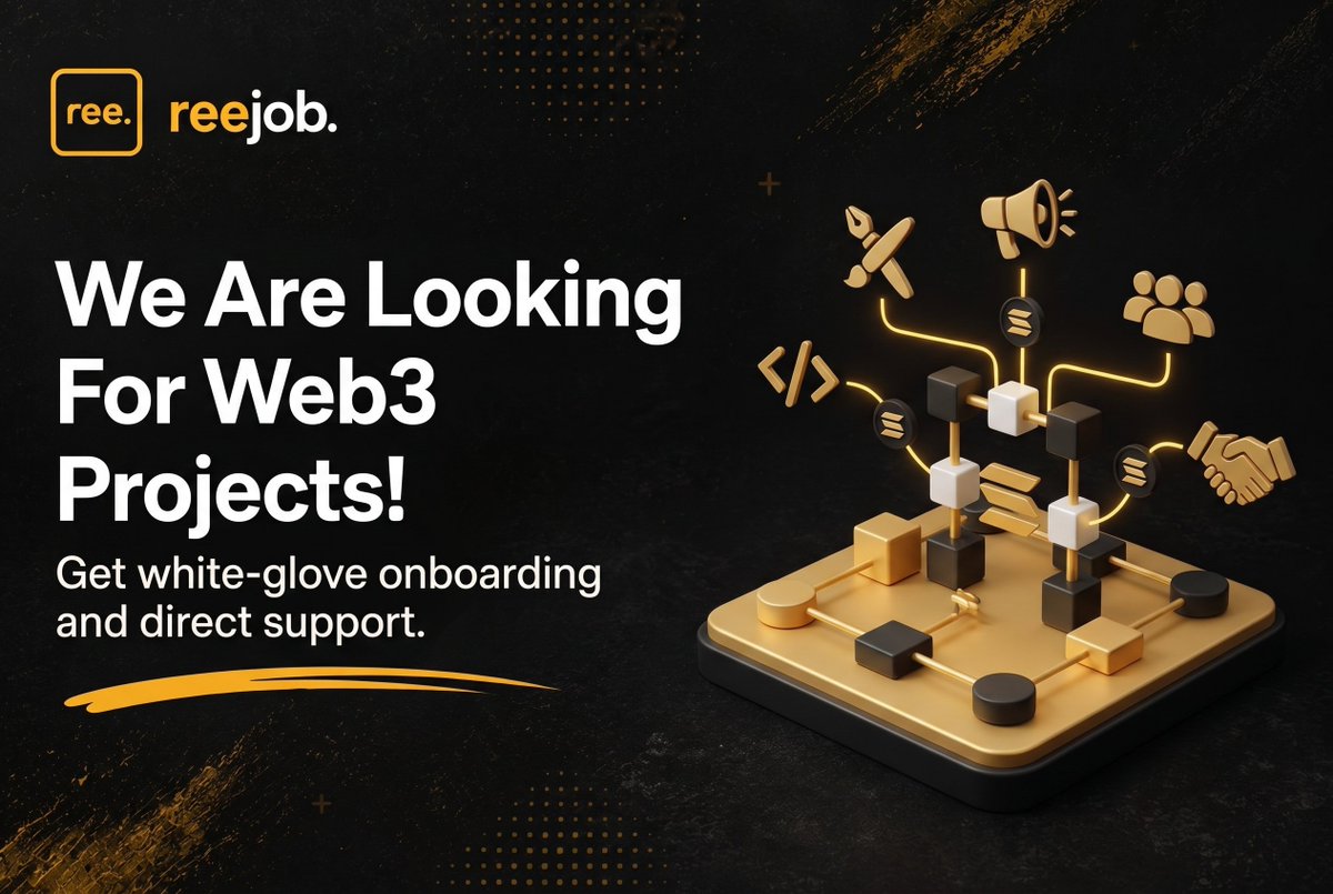 reejob_'s tweet photo. We're looking for Web3 projects to join reejob.

If you're hiring for:
developers. designers. marketers. community managers. BD experts.

You'll get personal onboarding and direct support from the team.

Early clients get white-glove treatment.

DM us. https://t.co/8s1uwvgojY