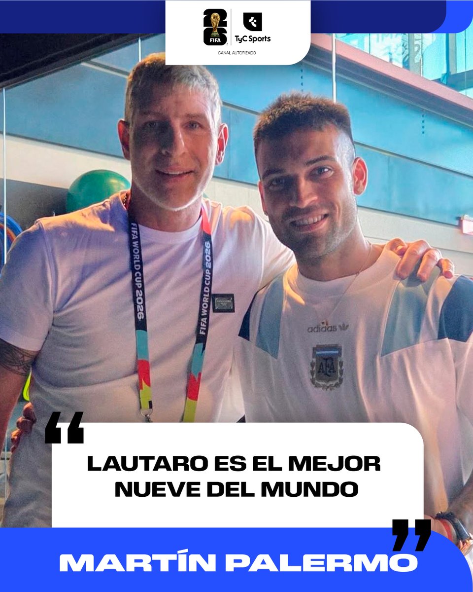 TyCSports's tweet photo. Martín Palermo y una fuerte banca a Lautaro Martínez, en exclusiva en TyC Sports. 💪🏻🇦🇷 https://t.co/AdgLq1uGxY
