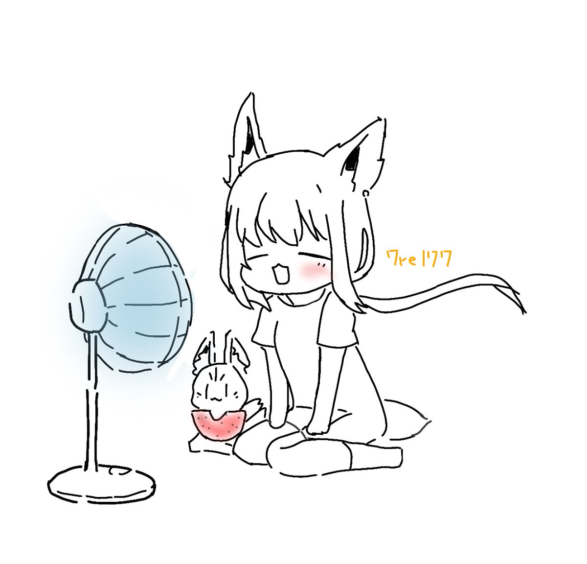 7re177's tweet photo. 描いてみたかった方🦊✨️
昨日より涼しくて良き🫠
#イラスト　#絵フブキ https://t.co/HTAFons35v