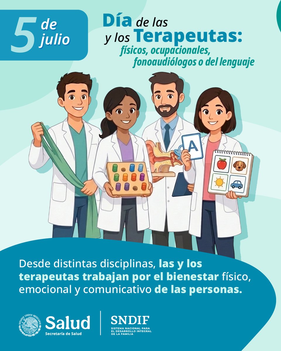 DIF_NMX's tweet photo. ¡Rehabilitación que transforma vidas! 

El trabajo que realizan las y los terapeutas físicos, ocupacionales, fonoaudiológicos y del lenguaje no solo es recuperar o mejorar la movilidad y la comunicación, es fortalecer la conexión que las personas tienen con el mundo 🌎🧩🙆 https://t.co/PnTjvc4z7e