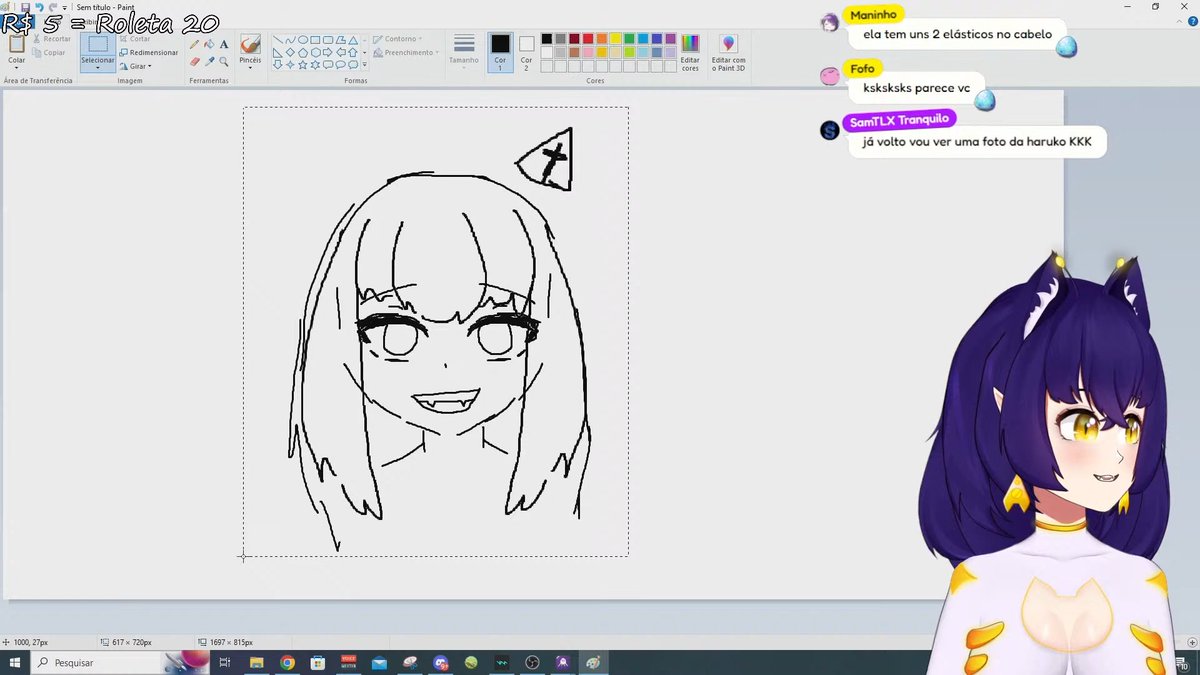Wander4539's tweet photo. o dia que a @alineihgena  fez a @ShimaHaruko  no paint meow... :v https://t.co/0gJLNfRpZR