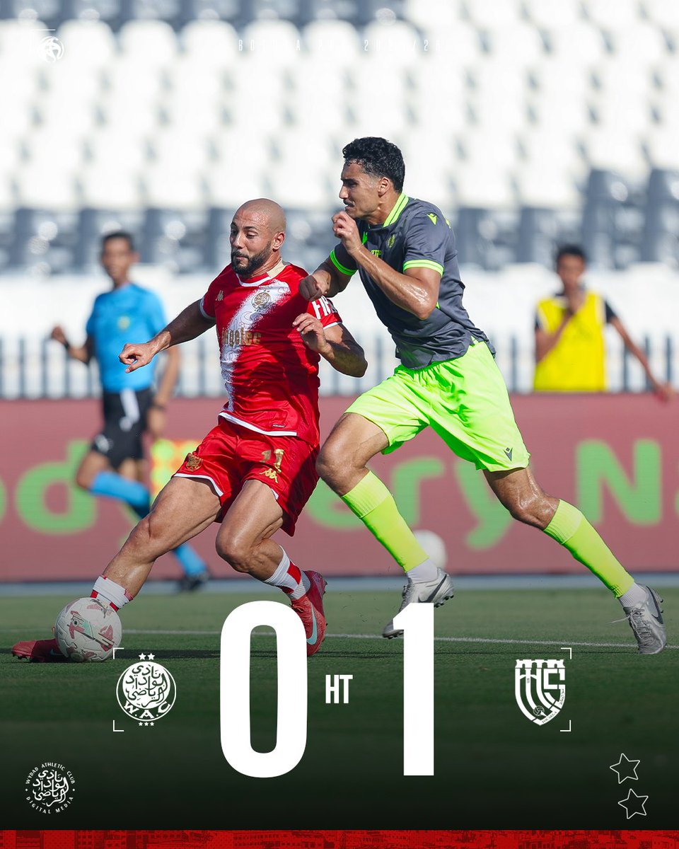 WACofficiel's tweet photo. Half time. ⏸

#DimaWydad https://t.co/1zuiWW3MAi