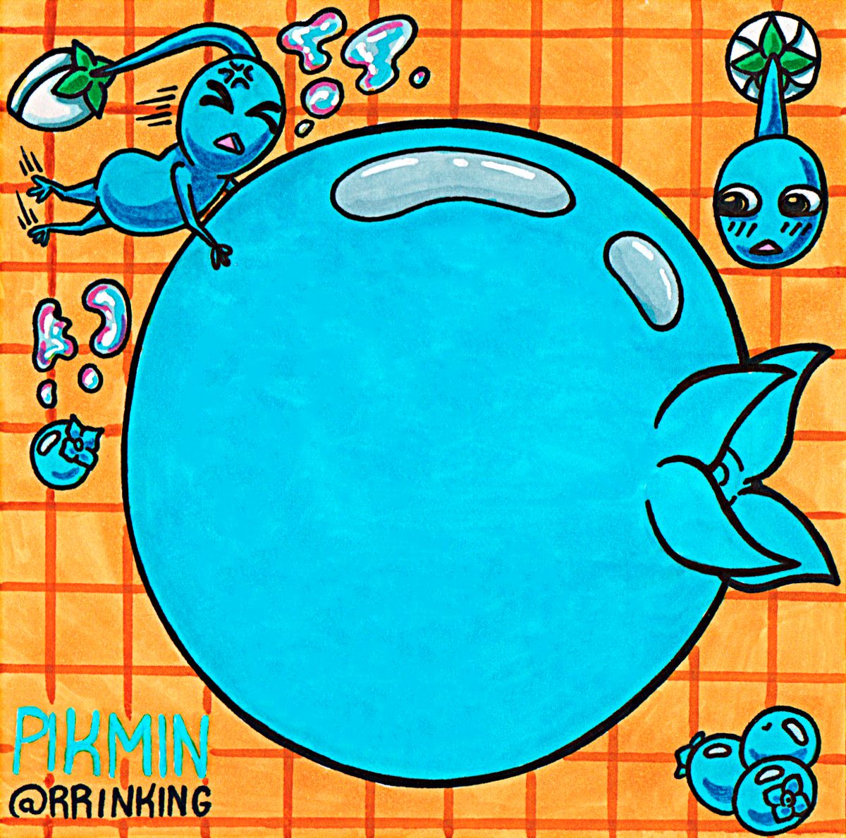 rrinking's tweet photo. BLUE PIKMIN NOTEPAD DESIGN

#art #pikmin #nintendo https://t.co/NHq1fQFmdK