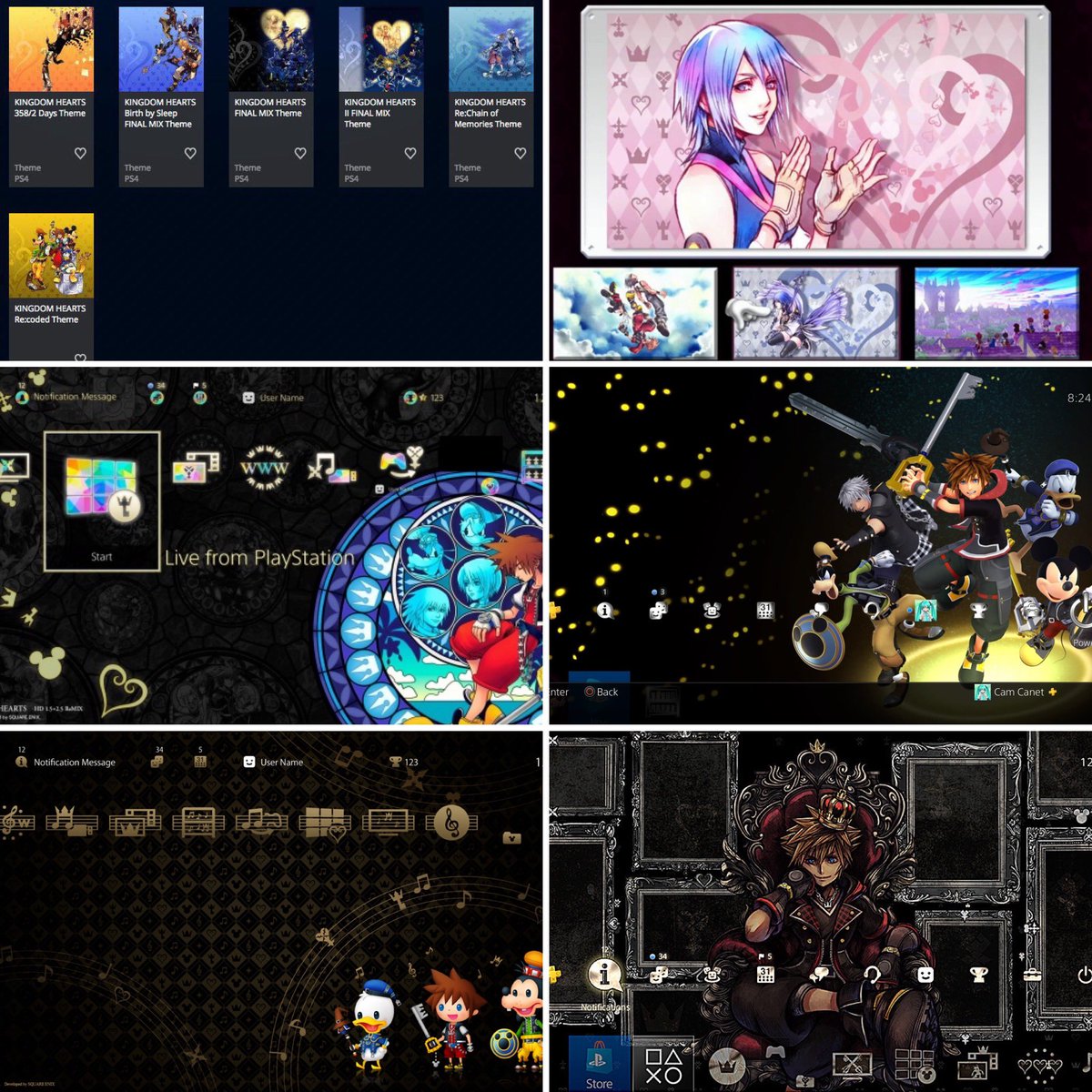 DoxycDreamer's tweet photo. Looking back at the amount of PS4 themes that Kingdom Hearts gave you for finishing the specific games and themes from pre-ordering. https://t.co/7C3hcF1RM3