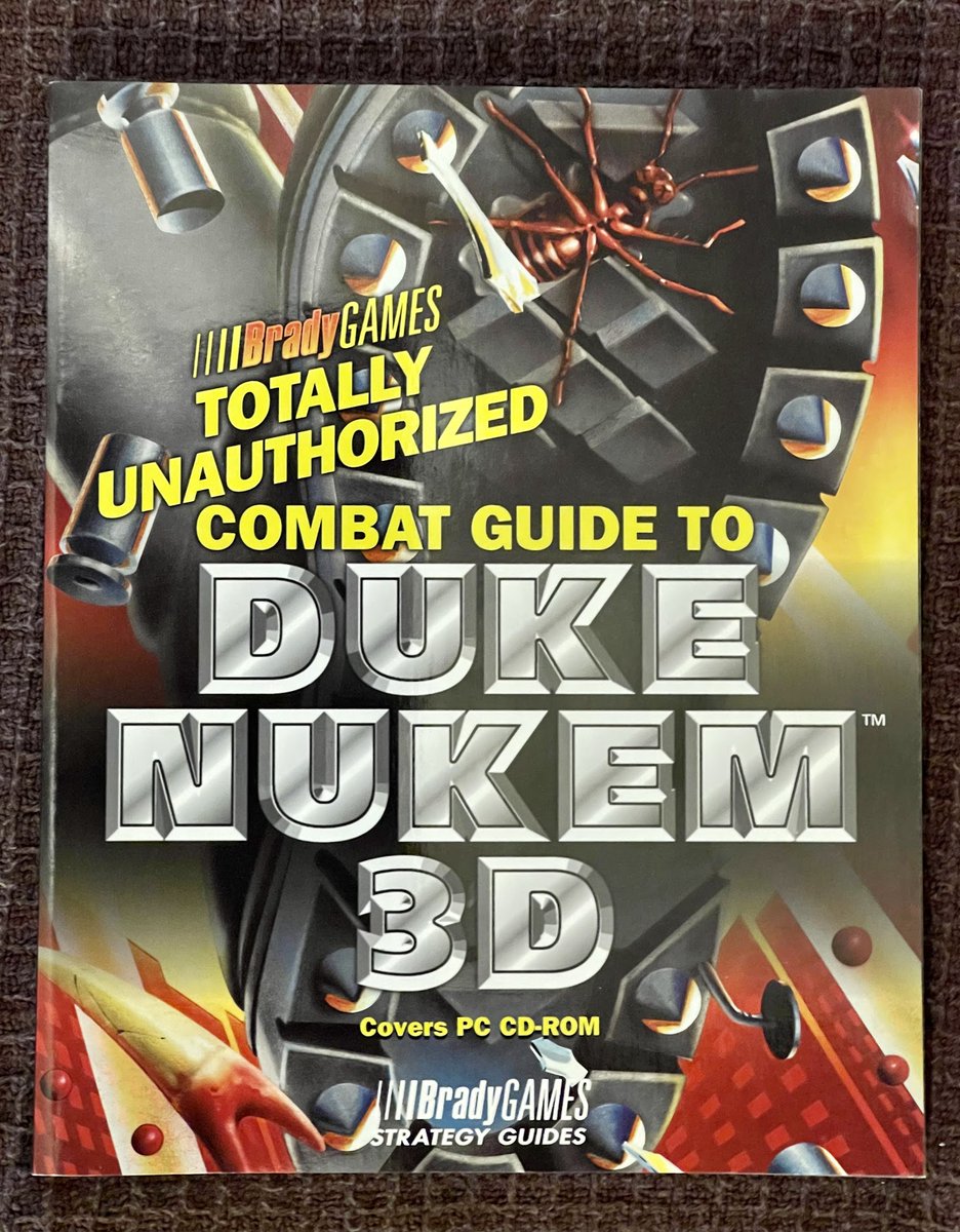 ScottApogee's tweet photo. There were at least a dozen unauthorized strategy books for Duke 3D. Even though we didn't make a penny from the sale of any of them, I loved seeing them. They all helped strengthen the IP. You could easily tell when a strategy guide wasn't official because they couldn't use the game's logo or any art from the game.