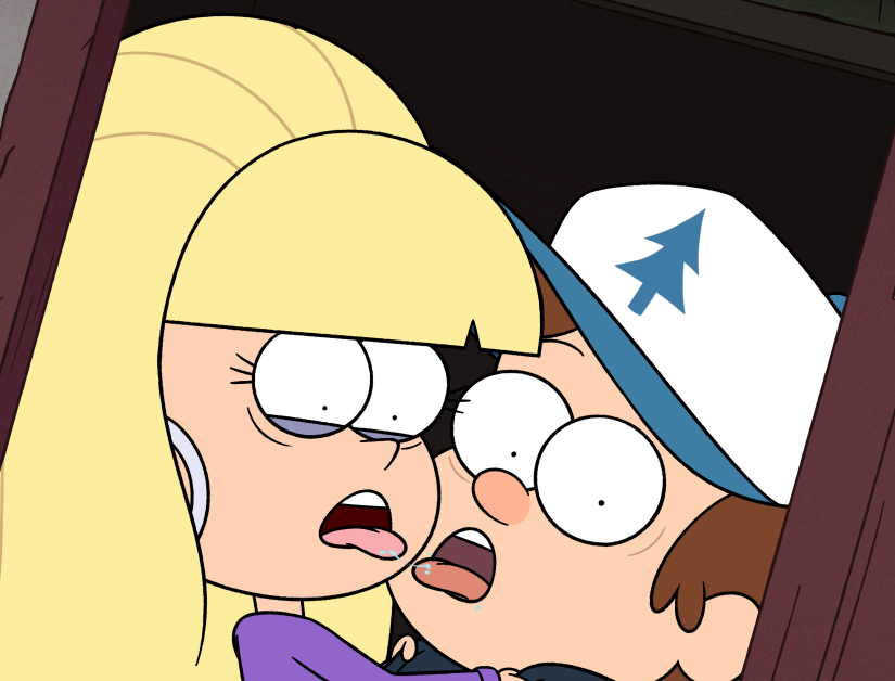 ADull_Person's tweet photo. Mabel catches Pacifica giving a kissy kiss to her bro-bro.

Maybe something more somewhere else. https://t.co/P3yQvai7g0
