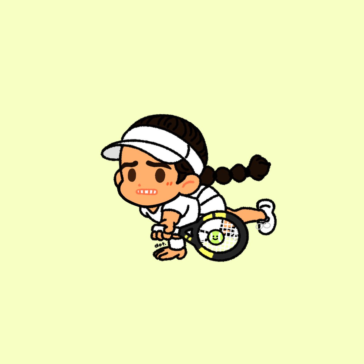 dotdotennis's tweet photo. 🎾✨ Capturing the fire and focus of Alexandra Eala in her Wimbledon moment!
This chibi artwork is my tribute to the rising Filipina star who’s been lighting up the grass courts with her talent, determination, and that signature braid energy 💪🇵🇭 https://t.co/UHgZmcGPAC