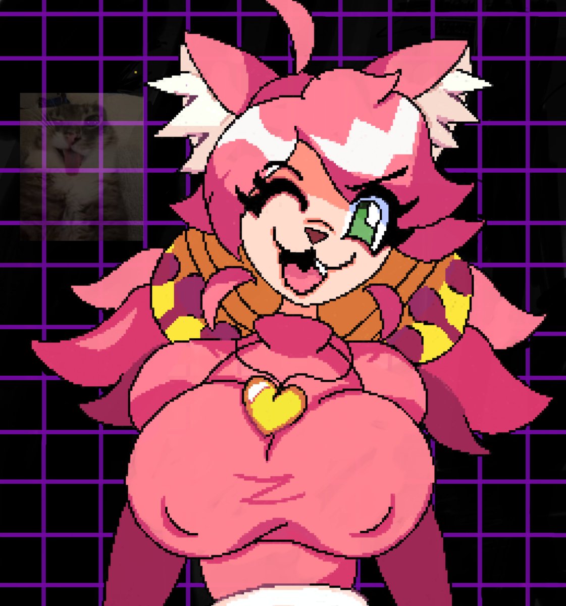 meooowl18's tweet photo. She's a Mew Mew girl 🐱💖

(Don't look at the dead pixels)
#deltarune #digitalart  ㅤㅤㅤㅤ https://t.co/amvRKJSV2l