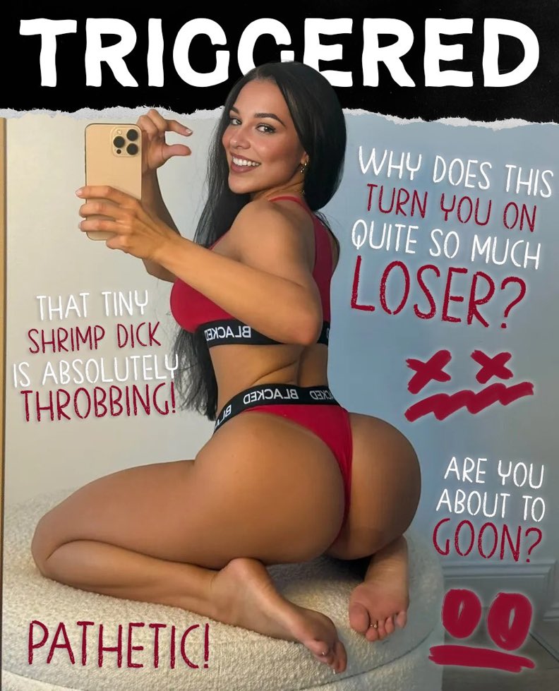 CF__DADDY's tweet photo. Part of getting BETA through therapy is some self-reflection 🤔

You'll always be TRIGGERED by my perfect BRAT BUTT 🍑

But what is it about that HAND GESTURE &amp; that LINGERIE that immediately turns you into a GOONED OUT DUMB DUMB 😵‍💫

Why the sudden urge to be BULLIED &amp; HUMILIATED https://t.co/7fIdoONH2p