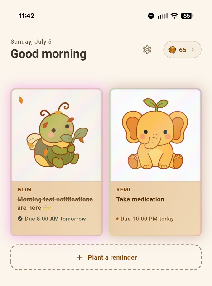 johncwaters's tweet photo. Been quietly working on a side project called Keeplings.

It started because family members I care about kept struggling with habit and medication reminder apps. The feedback was always the same: too many notifications, too many things to do. https://t.co/af4MouRQaU