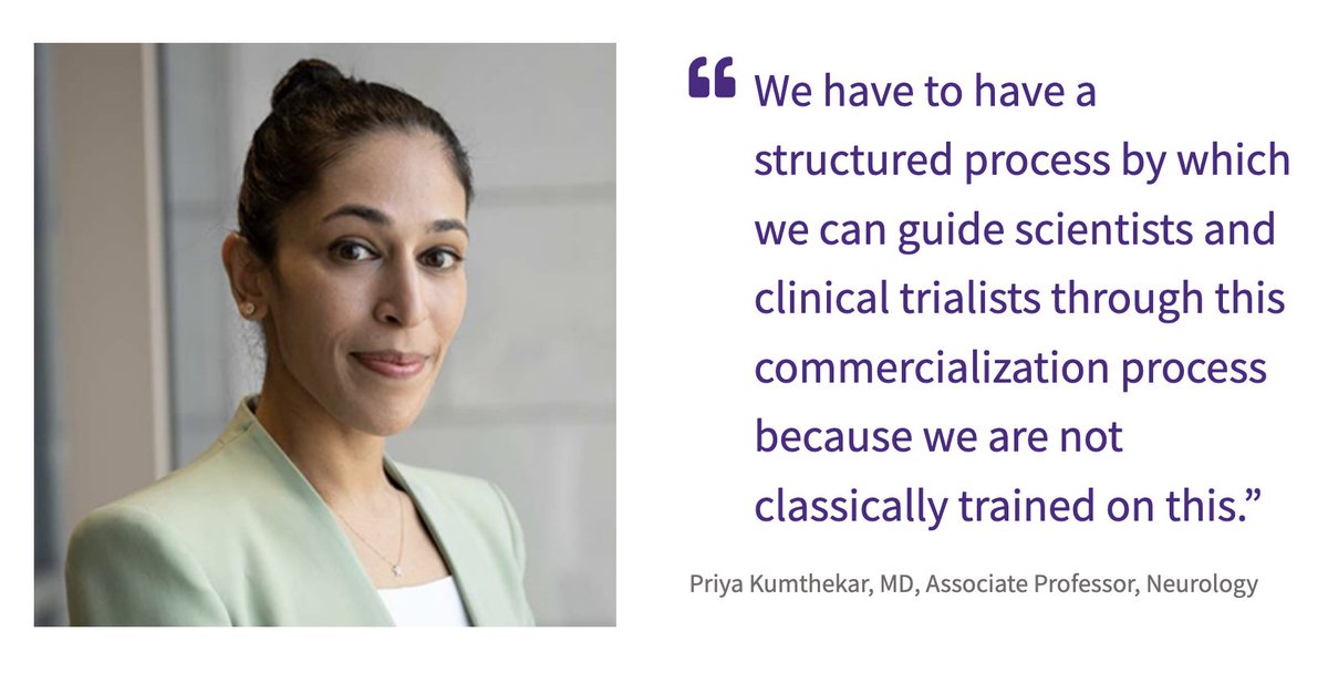LurieCancer's tweet photo. Priya Kumthekar, MD, didn’t have industry connections or commercialization training when she started working with small companies to help bring scientific advancements to her patients with #BrainTumors. She learned along the way the many steps it takes to bring new #ScientificBreakthroughs to the marketplace specifically through clinical trials. 

In this episode on the @NUCATSInstitute Science in Translation podcast, Kumthekar explains how she is now helping to streamline this commercialization process with The Chicago Biomedical Consortium (@ChiBiomed) Hub for Innovative Technology and Entrepreneurship in the Sciences (CBC-HITES) where she serves as a clinical trial translation guide. Learn more: