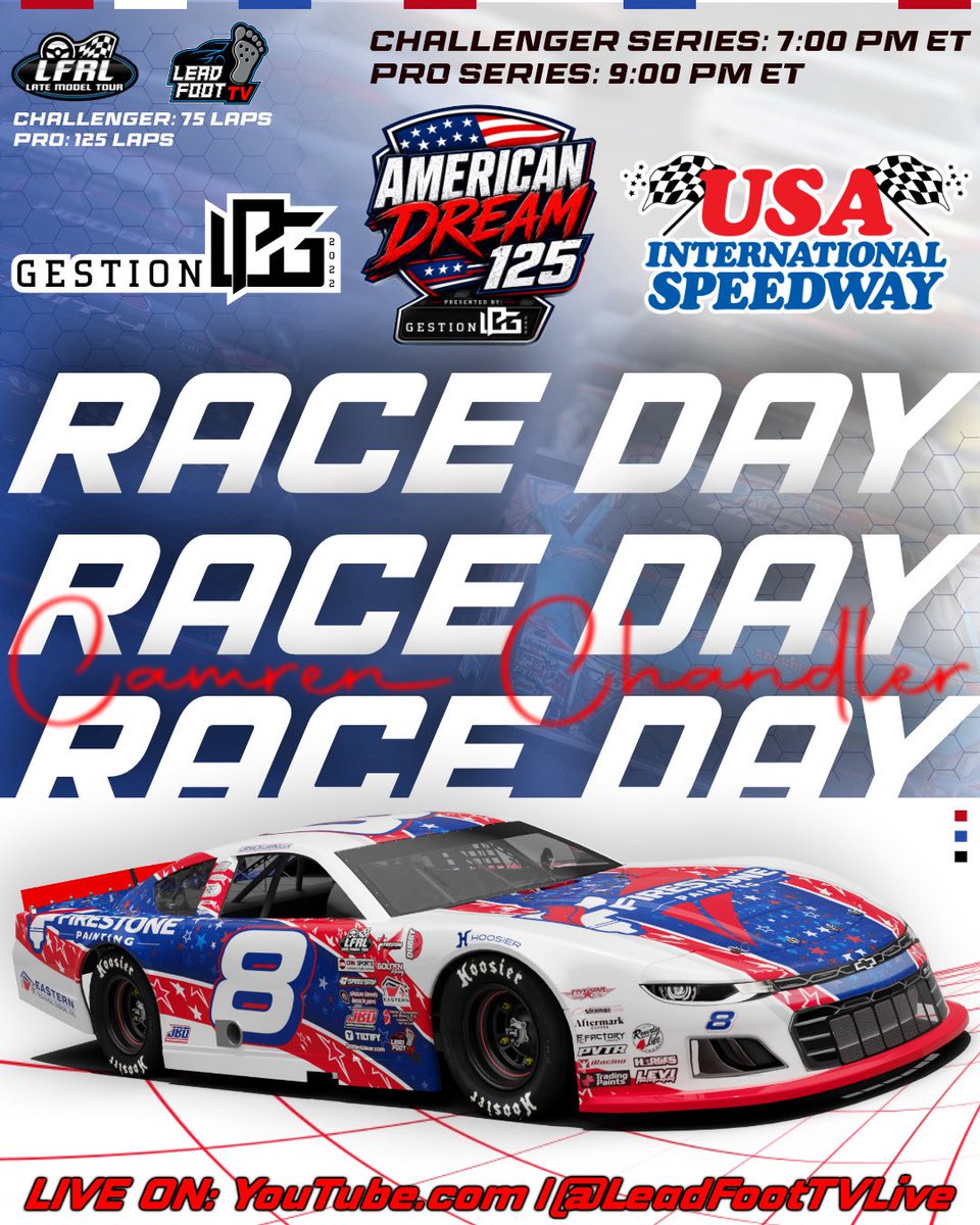 LeadFootRL's tweet photo. Time to celebrate 250 in style ๐๐บ๐ธ Tune in tonight at 7:00 PM ET on LeadFootTV and the Community Radio Network for the American Dream 125 Presented By: Gestion LPG ๐
#LFRL #raceday #america250 #racing https://t.co/VGj3md0g7I