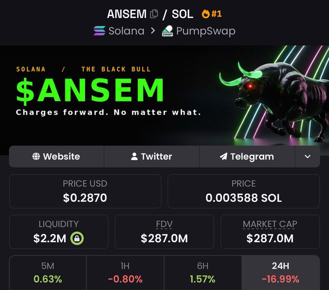 gnissX's tweet photo. Most people will only notice $ANSEM after the hype.

The real opportunity is getting positioned before everyone starts farming it.

Here's what I'm doing:

• Joined Bullpen
• Connected all my wallets
• Holding and trading $ANSEM
• Staying active on X
• Building consistent on-chain history

If Bullpen weighs activity, volume, social presence, and wallet reputation, then consistency will likely matter more than a one-time transaction.
I'm treating this as a long-term positioning play, not a quick farm.
Who's already accumulating $ANSEM?