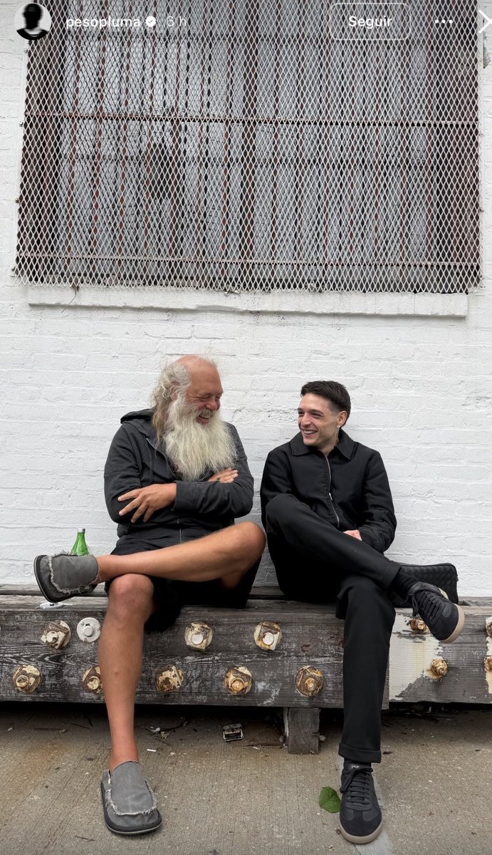 ComplexMusic's tweet photo. Peso Pluma and Rick Rubin 🧘 https://t.co/aYL8njwqhr