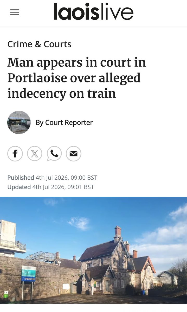 PeterPaulGuy's tweet photo. 🇮🇪 Ireland - July 5th 2026

Foreign national arrested on an Irish train for masturbating in front of multiple women required an Arabic translator in court &amp; had a fake passport ☪️

How many migrant sex predators, murderers &amp; rapists have the Irish government allowed into Ireland? https://t.co/IAqHb9JPNg
