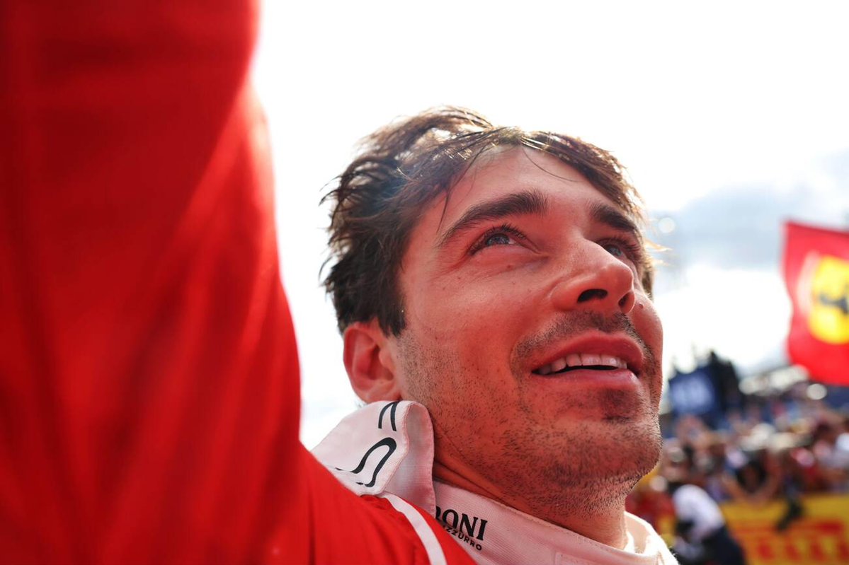 leclercsletters's tweet photo. "this makes up for what happened here in 2021 as well, when you led for most of the race."

CL: yeah, i didn't really think about that when i was in the car, but yeah, i don't know if it made up for it, but yeah, it feels very good. https://t.co/5LvwlxHlCp