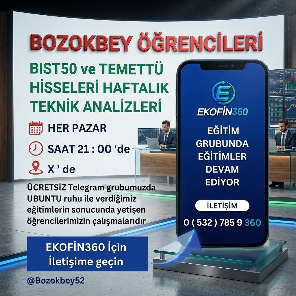 Bozokbey52's tweet photo. ✅HAFTALIK BİST50 ve TEMETTÜ HİSSELERİ ANALİZİ

🔶Her hafta pazar günü ⏰ 21:00’da #ubuntu öğrencileri #BİST50 ve #temettü  hisslerin teknik, takas görünümlerini paylaşmaya devam ediyor.

Paylaşımları hazırlayan #Ubuntu öğrencilerine teşekkür ediyorum. 

#kozaa #temettü #temelanaliz #teknikanaliz #borsa #ıpeke #akbnk #ykbnk #halkb #vakbn #sıse #ıscrt #asels #eregl #astor #egeen #kontr #krdmd #aghol #toaso #froto #thyao #tavhl #PGSUS #TTKOM #TCELL #BTC #ALTIN #GRAMALTIN #gümüş @Ekofin_net