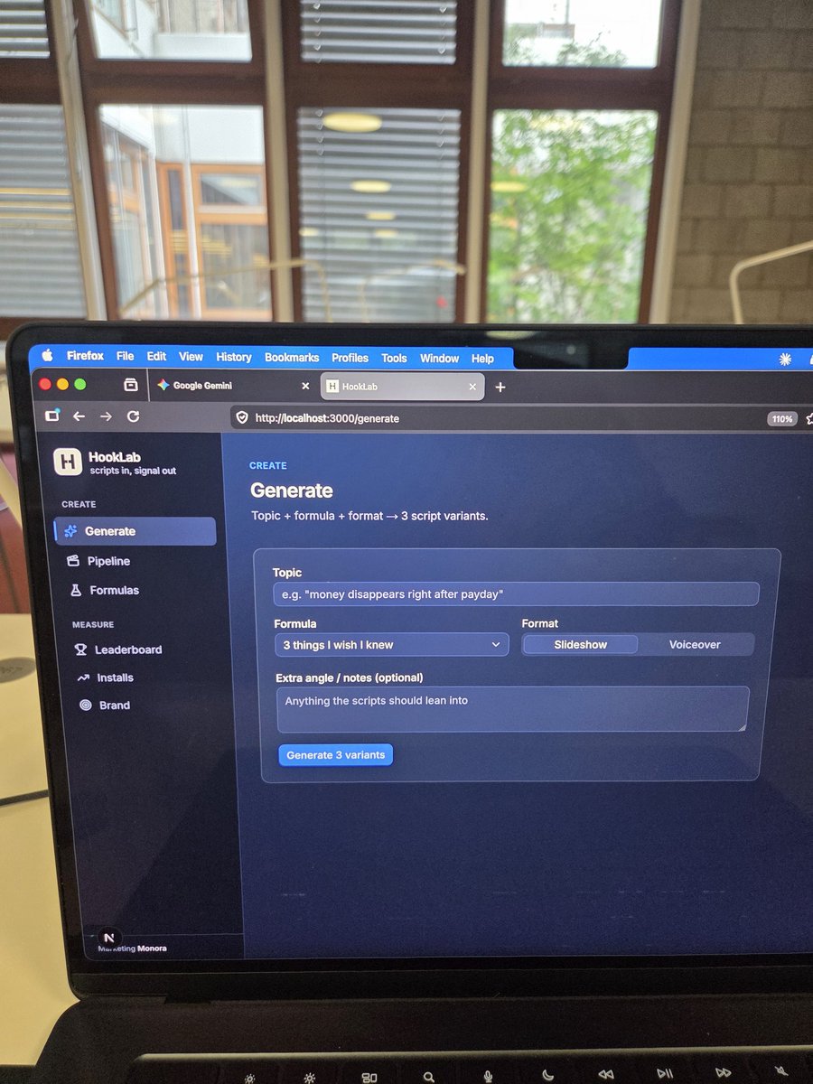 Boris138680's tweet photo. Built a micro SaaS for TikTok marketing.

It will help me track key performance metrics to see what's working and what's not, and eventually automate scripting. https://t.co/y35aCJTWxH
