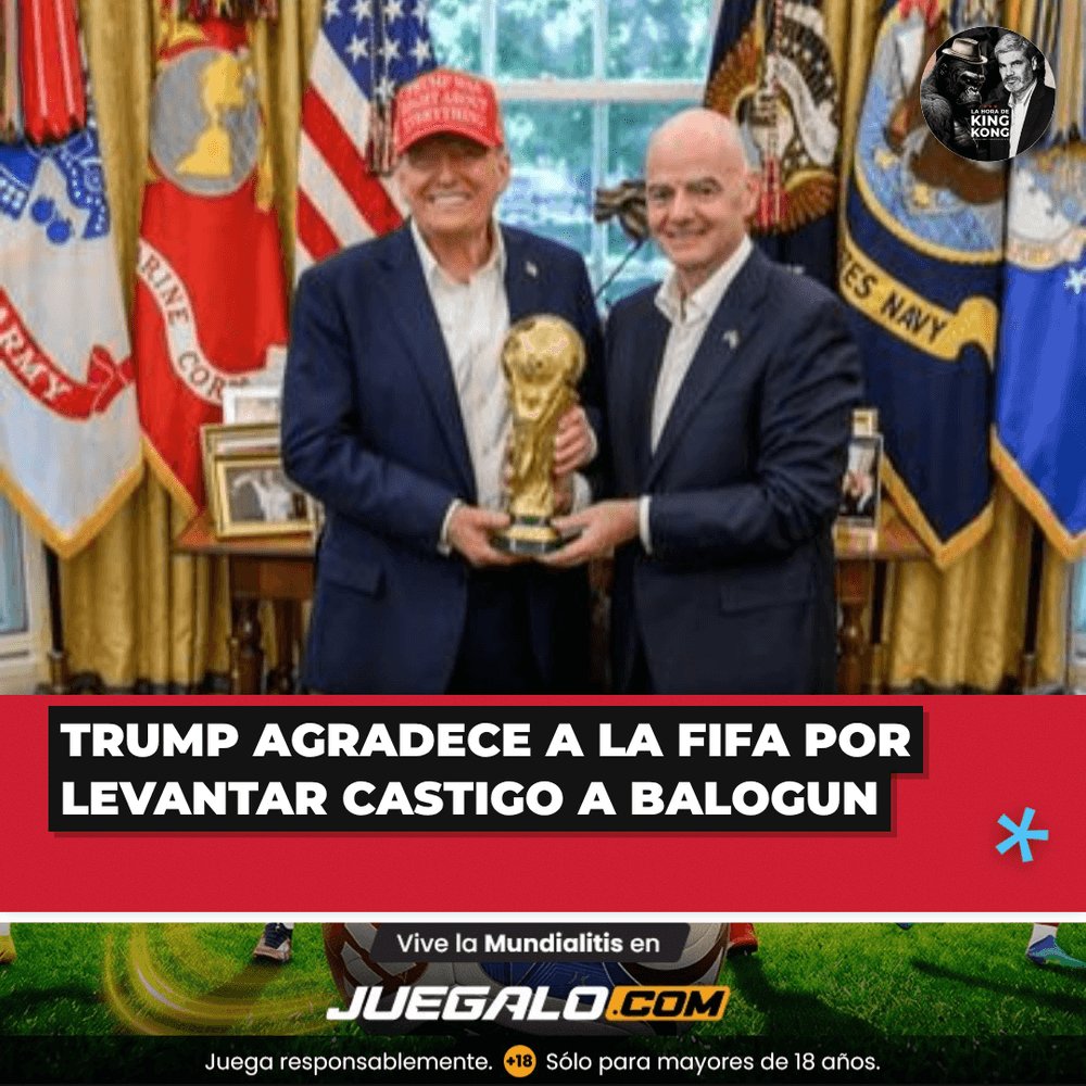 horadekingkong's tweet photo. 🔥 Trump agradece a la FIFA por levantar castigo a Balogun https://t.co/BA8gTFSou6