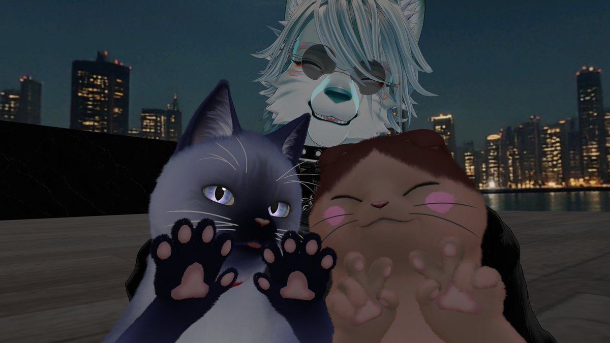grant_vrchat's tweet photo. イケなケモもいるけどこち虎にゃにゃまる　猫の恩返し世界線。 https://t.co/Eec0Y5ct87