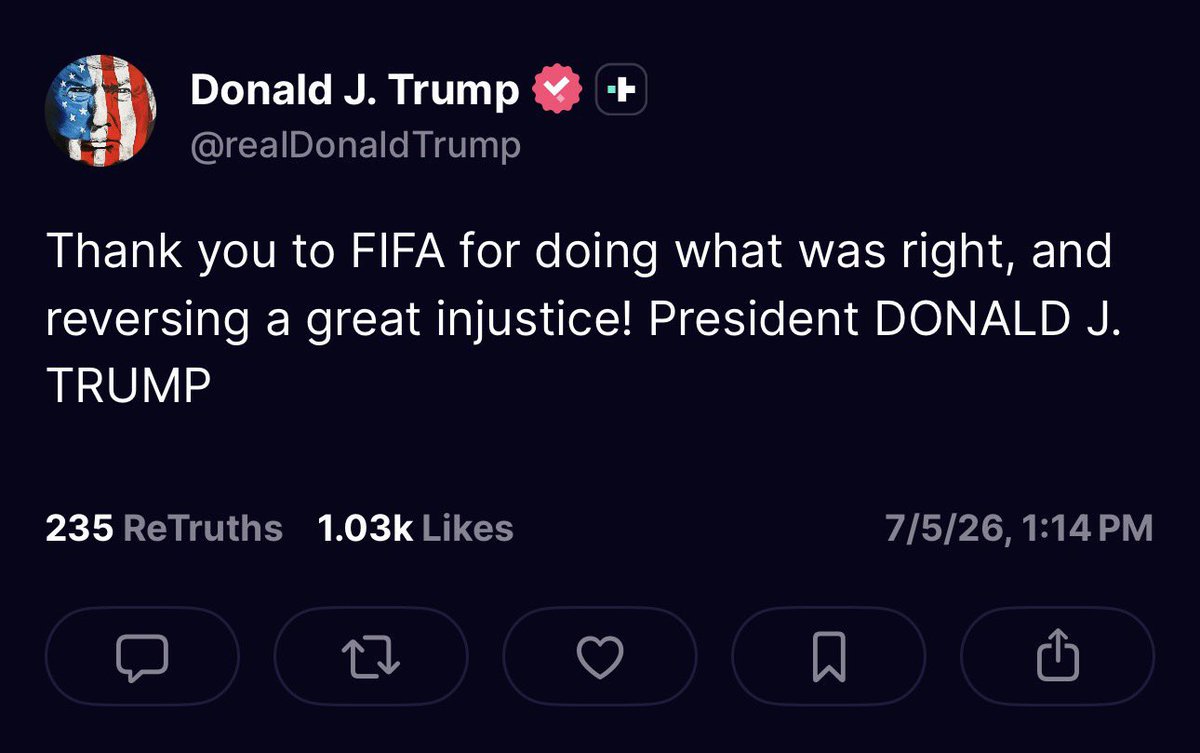 JACOBOSOLANOC's tweet photo. Y Trump tiene el descaro de agradecerle a la FIFA. Este es el escándalo mas asqueante de la FIFA. Que porquería. https://t.co/ZSiProx2lV