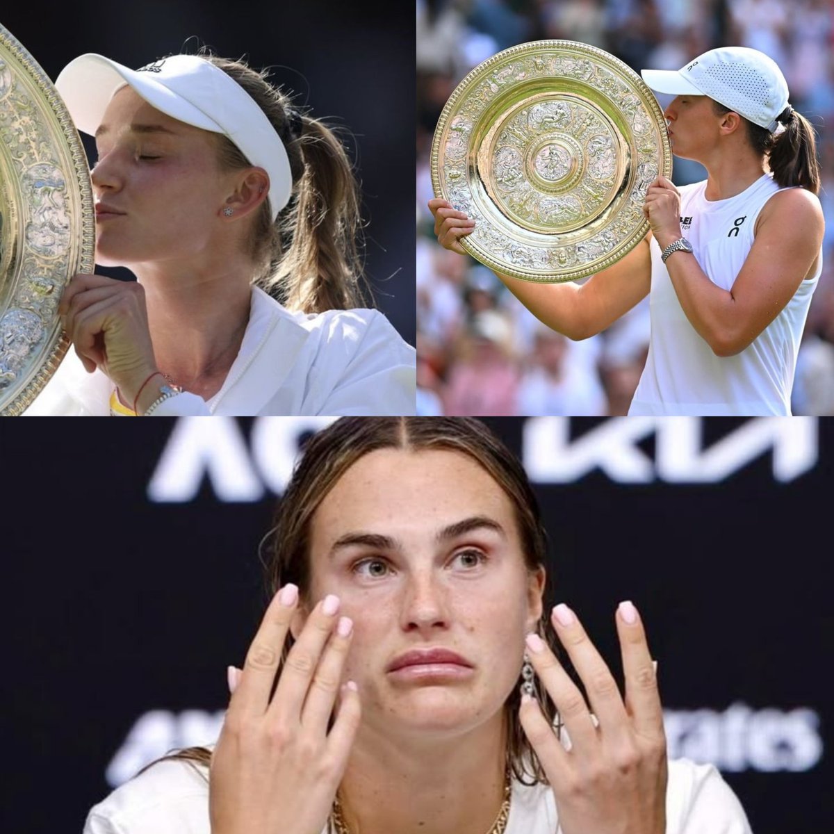 mariahSal_99's tweet photo. All the top ten players kiss your wimbledon trophies: https://t.co/TrRnZ7M13L