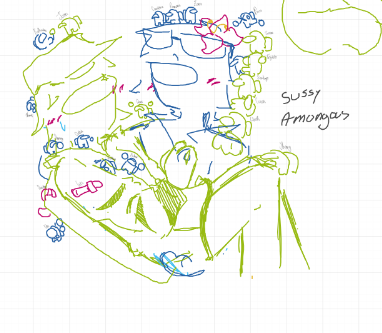 interalityas's tweet photo. Drawings I made with my best friend
#paidintern #greenamongus  #whiteamongus https://t.co/SSP1qR3nDR