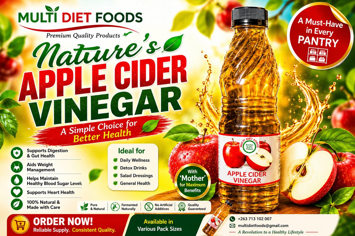 TasaraClyde's tweet photo. A must have for every pantry. Multi Diet Foods Apple Cider Vinegar https://t.co/E1GctdXc5O