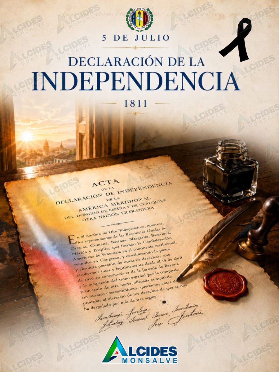 alcidesmonsalve's tweet photo. El 5 de julio de 1811 no fue simplemente la firma de un Acta. Fue el acto político más trascendental de nuestra historia republicana. 

Aquel día, hombres con ideas, intereses y visiones distintas comprendieron que existía un bien superior: Venezuela.

La grandeza de aquella generación no estuvo solo en declarar la Independencia. Estuvo en entender que ninguna ambición podía colocarse por encima del nacimiento de la República.

Doscientos quince años después, esa lección mantiene una vigencia extraordinaria. Venezuela sigue necesitando una política que piense primero en el país; dirigentes que comprendan que el poder solo tiene sentido cuando sirve a la Nación y que las diferencias nunca pueden ser más grandes que el destino de los venezolanos.

Hoy, cuando millones de compatriotas esperan razones para creer, el mejor homenaje que podemos rendir a los firmantes del Acta de Independencia es recuperar el sentido de la política como un instrumento para construir República, fortalecer la democracia y abrir caminos de progreso para nuestro pueblo.

El 5 de julio nos recuerda que las grandes transformaciones comienzan cuando Venezuela ocupa el primer lugar.

Ese es el compromiso que nuestra historia nos exige. Y esa debe ser la causa que nos una como Nación.

Alcides Monsalve
Secretario General AD Mérida