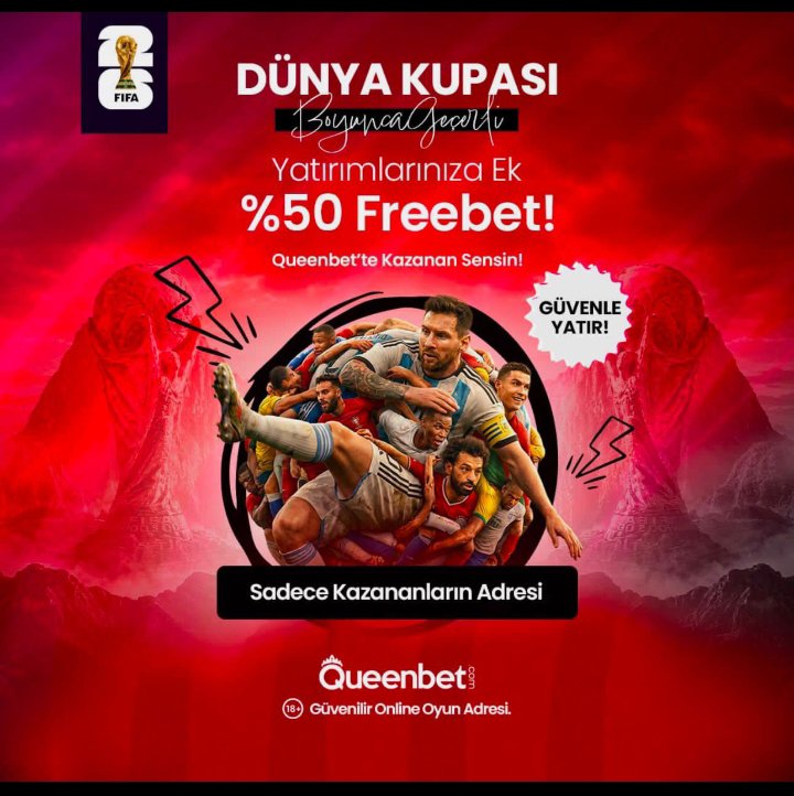 EasyWonTr's tweet photo. ⚽️ QUEENBET'TE DÜNYA KUPASI FIRSATI! ⚽️
  
🏆 Yatırıma Ek %50 Freebet!
 
🪙 Kripto ile yatır ➡️ 5.000 TL'ye kadar Freebet!
💳 Diğer yöntemlerle yatır ➡️ 2.500 TL'ye kadar Freebet!

https://t.co/n205J8Thkt

🔥 Fırsatı kaçırma! https://t.co/Wau91tM1Rt