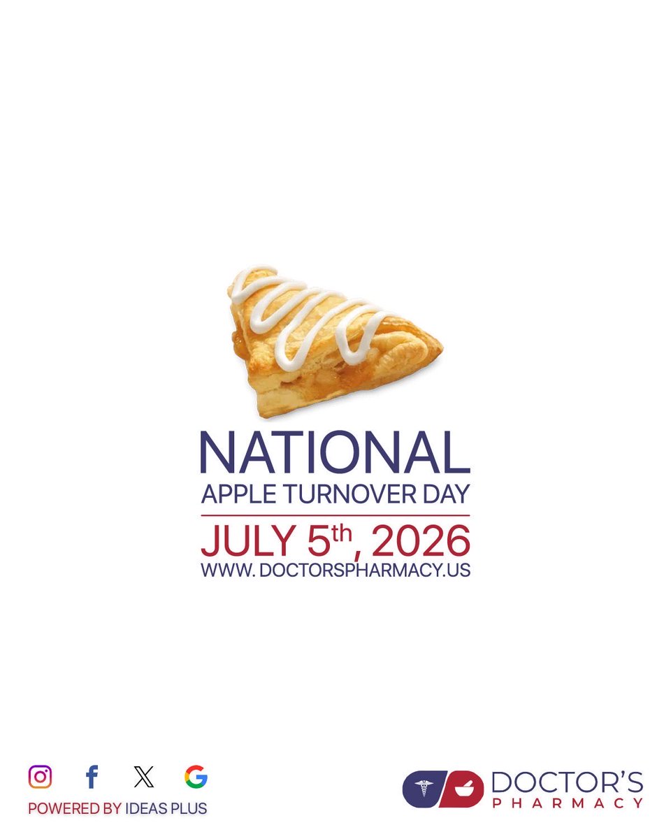 godoctorsrx's tweet photo. National Apple Turnover Day is celebrated each year to honor the classic pastry filled with sweet apples and wrapped in flaky, golden layers. Loved for its comforting flavor and delightful texture, the apple turnover has remained a favorite treat for generations. https://t.co/QHDf8B9Xkg
