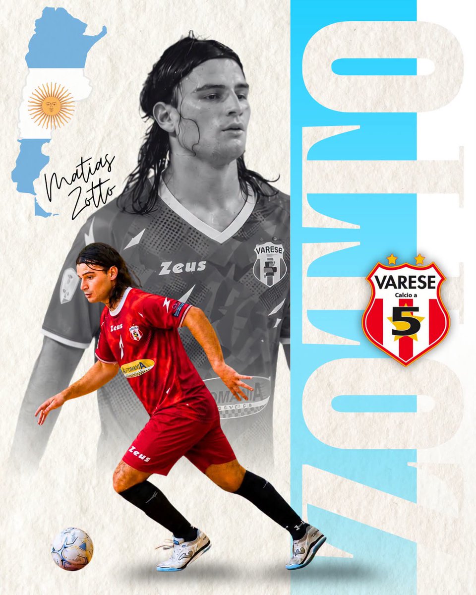 pentascit's tweet photo. Italia: ecco chi torna nel belpaese! Il nostro Mati Zotto vola in #SerieA2: è il nuovo volto del Varese C5 🇮🇹🇦🇷. Auguriamo il meglio al nostro pivot e ringraziamo il club per aver creduto fortemente in lui. Pronti per una grande stagione! 💪⚽ https://t.co/TCFW2qMhlL